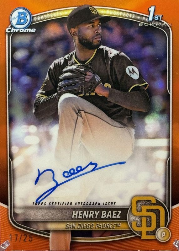 2025 Bowman Chrome #CPA-HBA Prospect Auto - Orange Refractor /25 (1st)