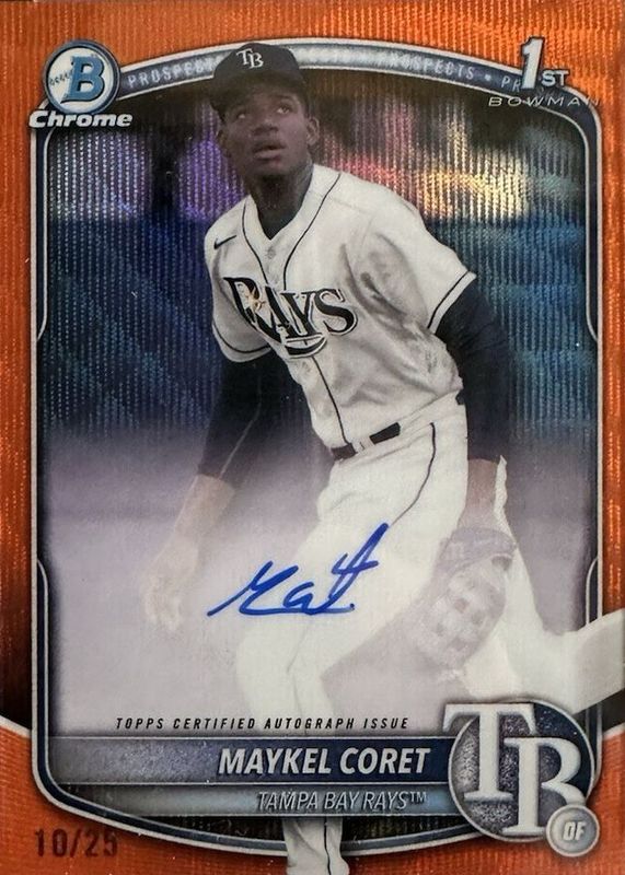 2025 Bowman Chrome #CPA-MC Prospect Auto - Orange Wave Refractor /25 (1st)