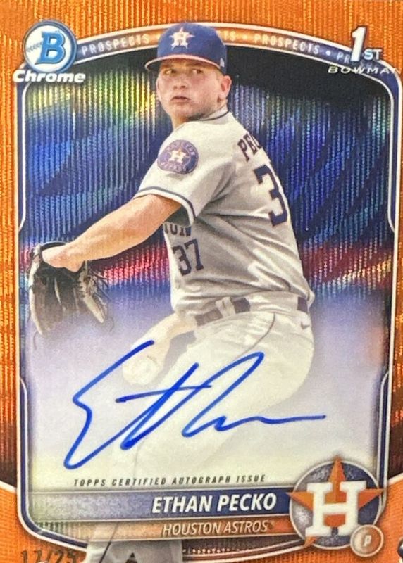 2025 Bowman Chrome #CPA-EPE Prospect Auto - Orange Wave Refractor /25 (1st)