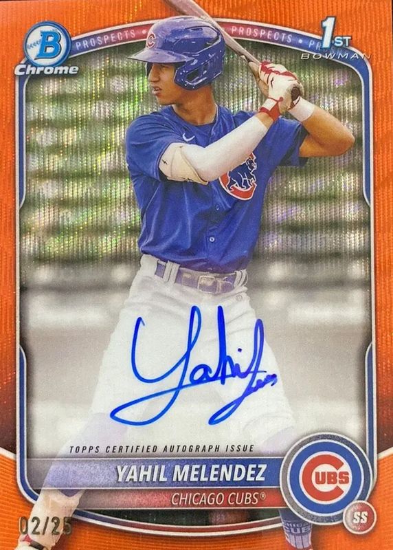 2025 Bowman Chrome #CPA-YM Prospect Auto - Orange Wave Refractor /25 (1st)