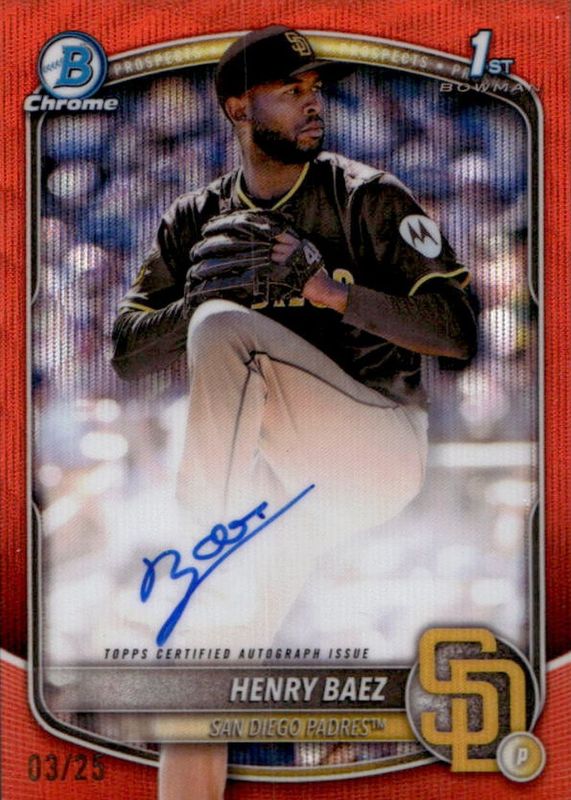 2025 Bowman Chrome #CPA-HBA Prospect Auto - Orange Wave Refractor /25 (1st)