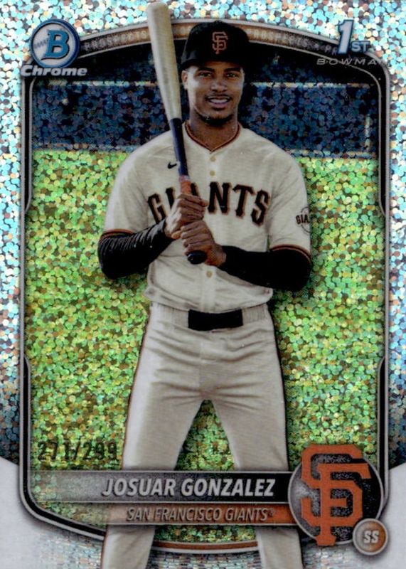 2025 Bowman Chrome #BCP-153 Prospects - Speckle Refractor /299 (1st)