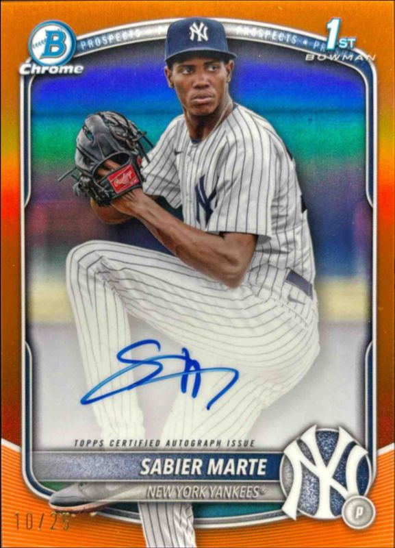 2025 Bowman Chrome #CPA-SM Prospect Auto - Orange Refractor /25 (1st)