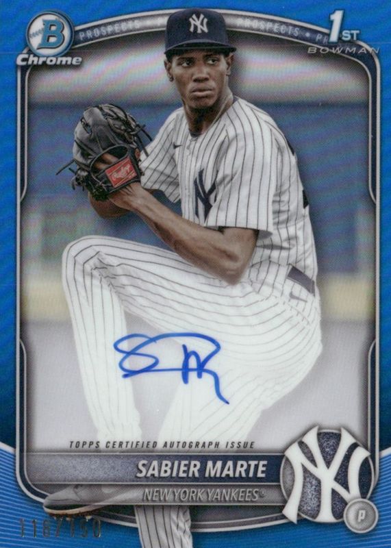 2025 Bowman Chrome #CPA-SM Prospect Auto - Blue Refractor /150 (1st)