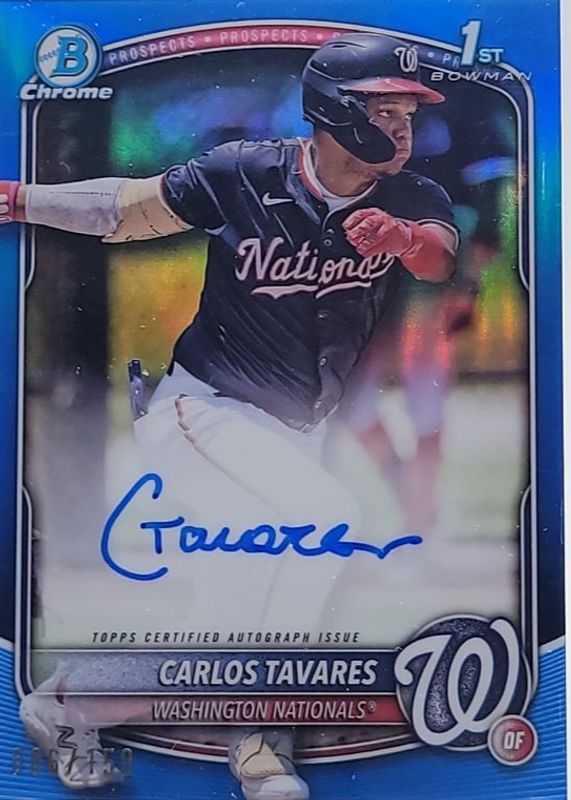 2025 Bowman Chrome #CPA-CT Prospect Auto - Blue Refractor /150 (1st)