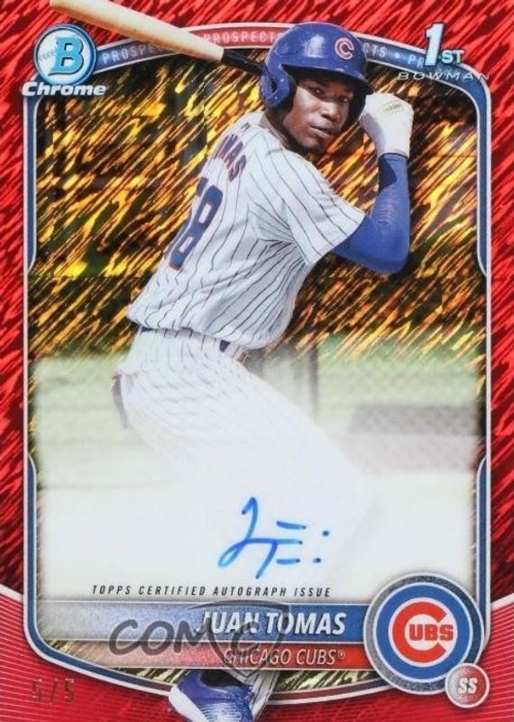 2025 Bowman Chrome #CPA-JT Prospect Auto - Red Shimmer Refractor /5 (1st)