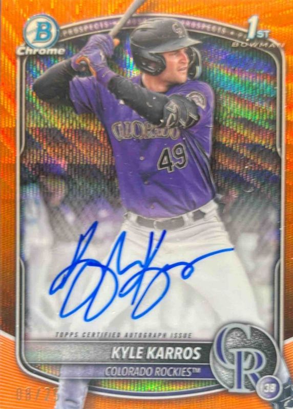 2025 Bowman Chrome #CPA-KK Prospect Auto - Orange Wave Refractor /25 (1st)