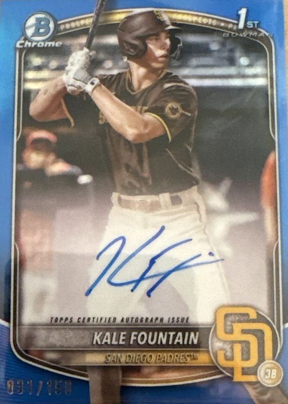 2025 Bowman Chrome #CPA-KFO Prospect Auto - Blue Refractor /150 (1st)