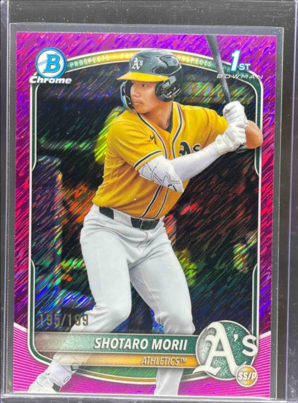 2025 Bowman Chrome #BCP-170 Prospects - Blue Geometric Refractor /150 (1st)