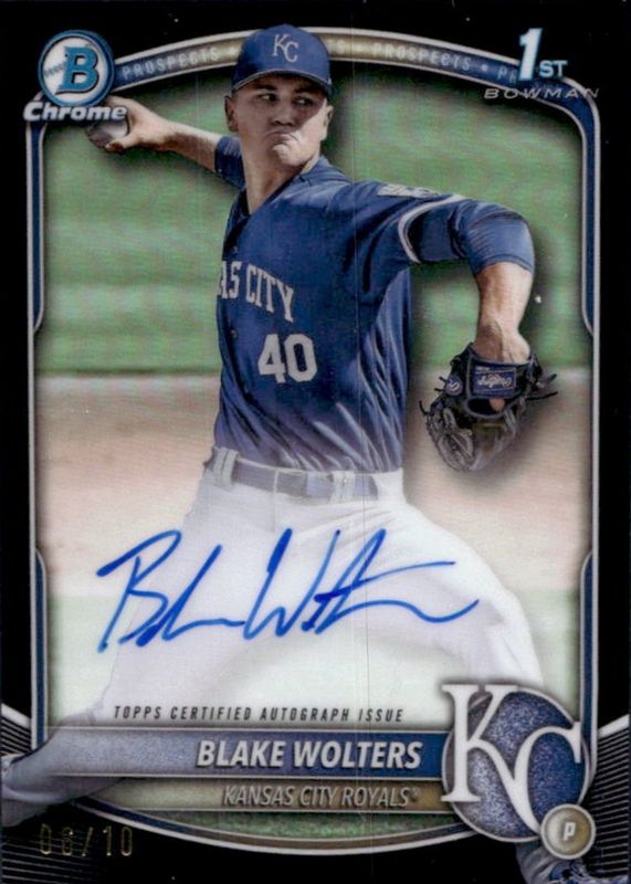 2025 Bowman Chrome #CPA-BW Prospect Auto - Black Refractor /10 (1st)