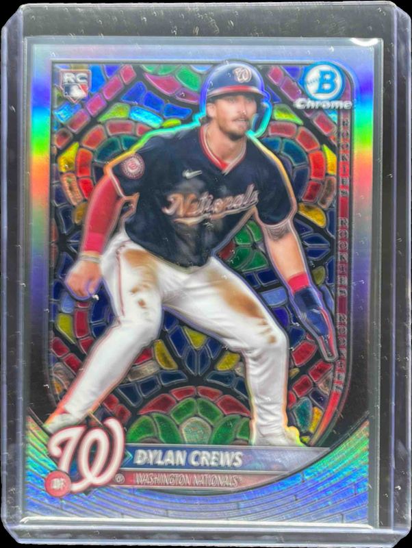 Dylan Crews 2025 Bowman Chrome #3 Etched in Glass Variation /(SSP) Rookie RAW