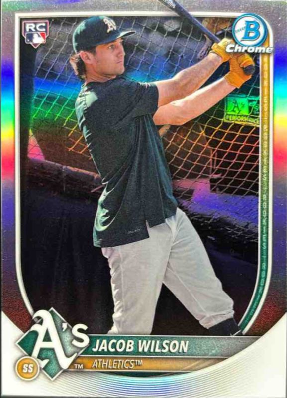 Jacob Wilson 2025 Bowman Chrome #1 Base Image Variation Rookie RAW