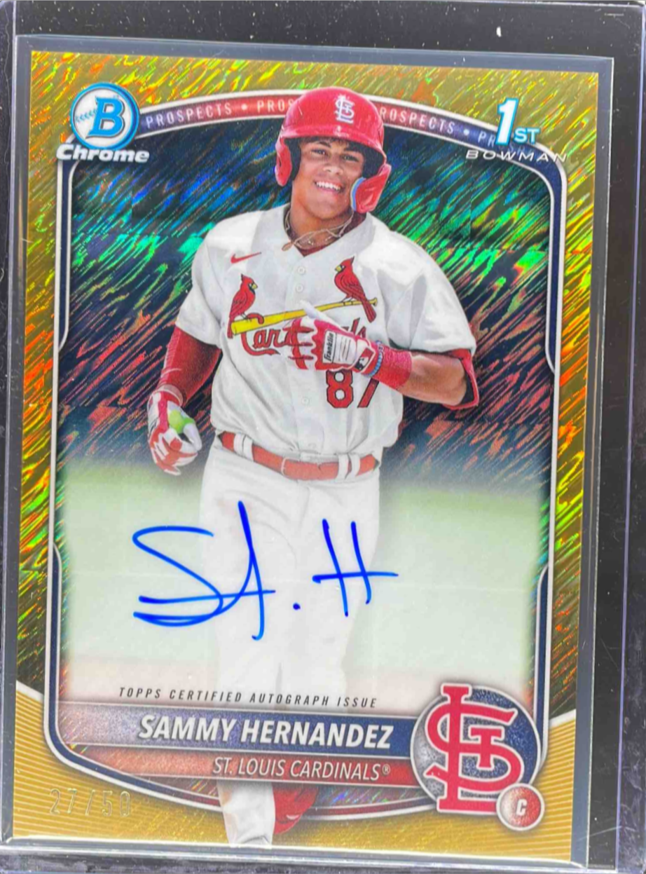 Sammy Hernandez 2025 Bowman Chrome #CPA-SH Prospect Auto - Gold