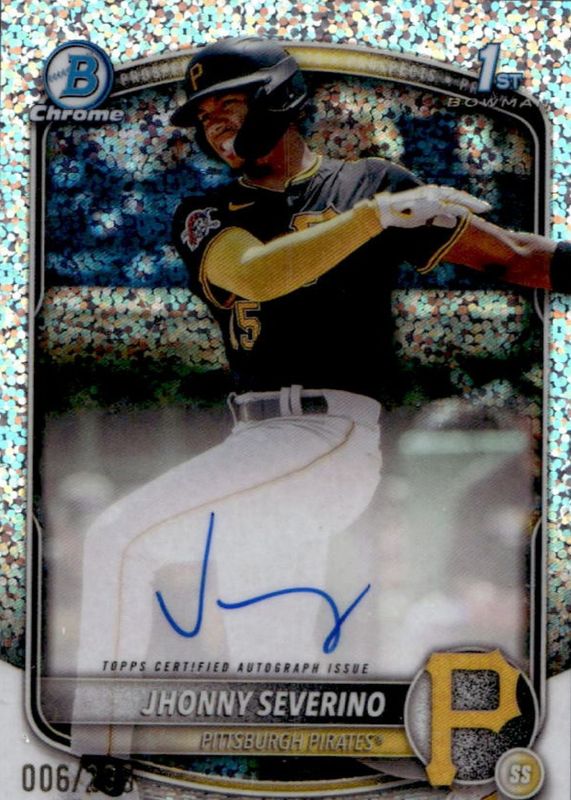 Jhonny Severino 2025 Bowman Chrome #CPA-JS Prospect Auto - Speckle Refractor /299 (1st) RAW