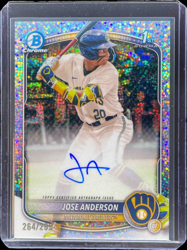 2025 Bowman Chrome #CPA-JA Prospect Auto - Speckle Refractor /299 (1st)