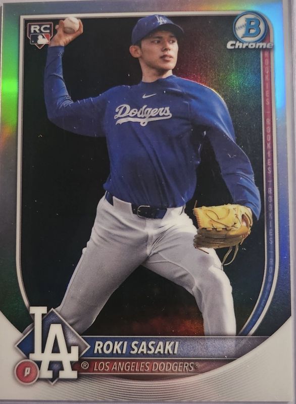 Roki Sasaki 2025 Bowman Chrome #12 Rookie Short Print Image Variation RAW