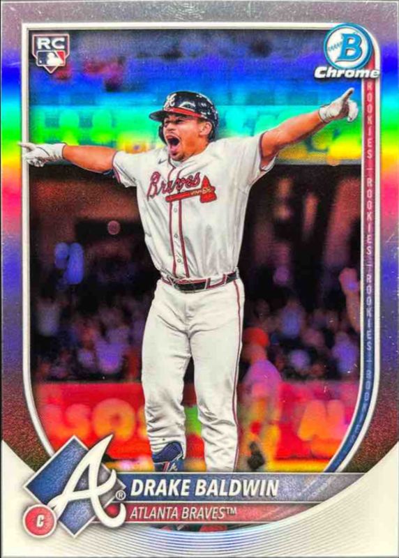 Drake Baldwin 2025 Bowman Chrome #75 Rookie Short Print Image Variation RAW