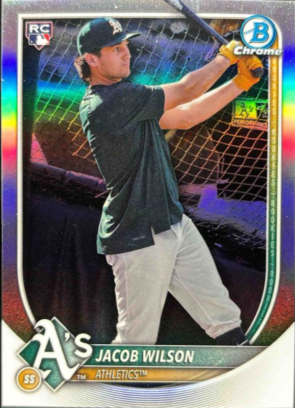 Jacob Wilson 2025 Bowman Chrome #1 Rookie Short Print Image Variation RAW
