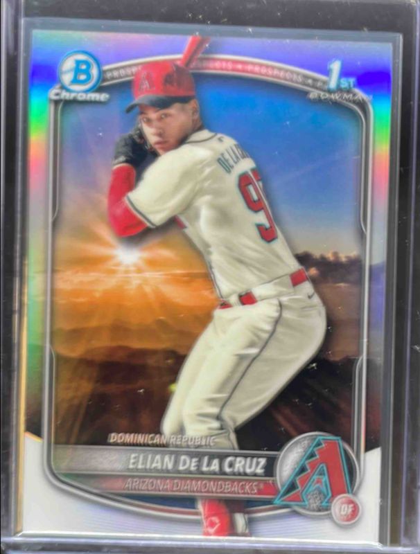 Elian De La Cruz 2025 Bowman Chrome #BCP-249 International Refractor Variation RAW