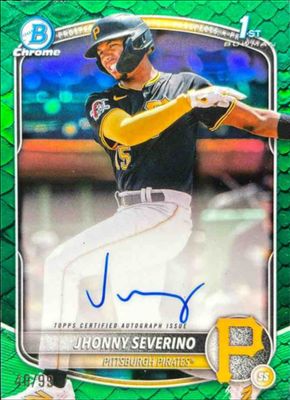 2025 Bowman Chrome #CPA-JS Prospect Auto - Reptilian Green Refractor /99 (1st)