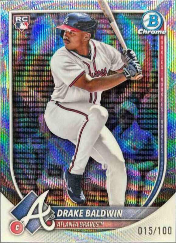 Drake Baldwin 2025 Bowman Chrome #75 Wave Refractor /100 Rookie RAW