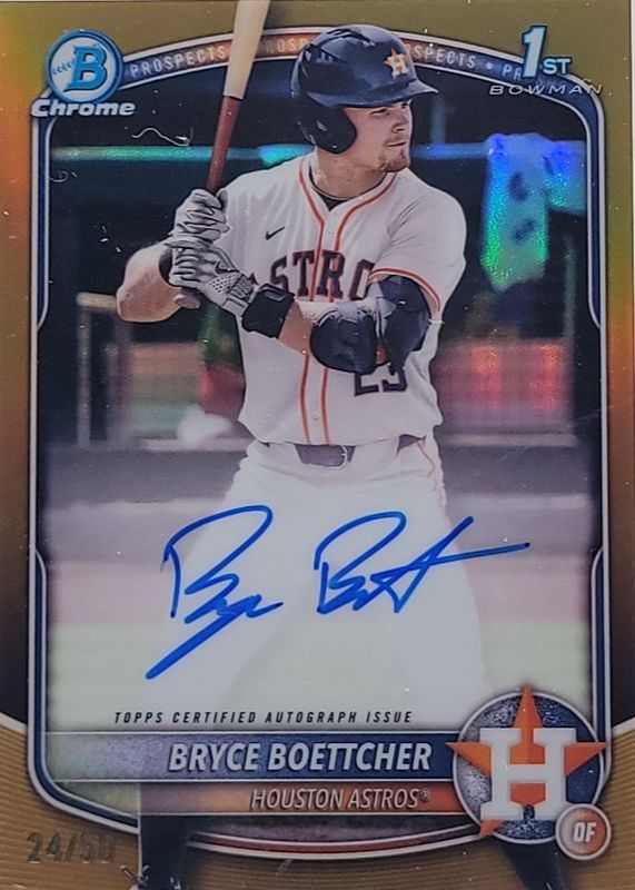 2025 Bowman Chrome #CPA-BB Prospect Auto - Gold Refractor /50 (1st)