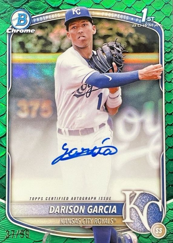 2025 Bowman Chrome #CPA-DG Prospect Auto - Reptilian Green Refractor /99 (1st)