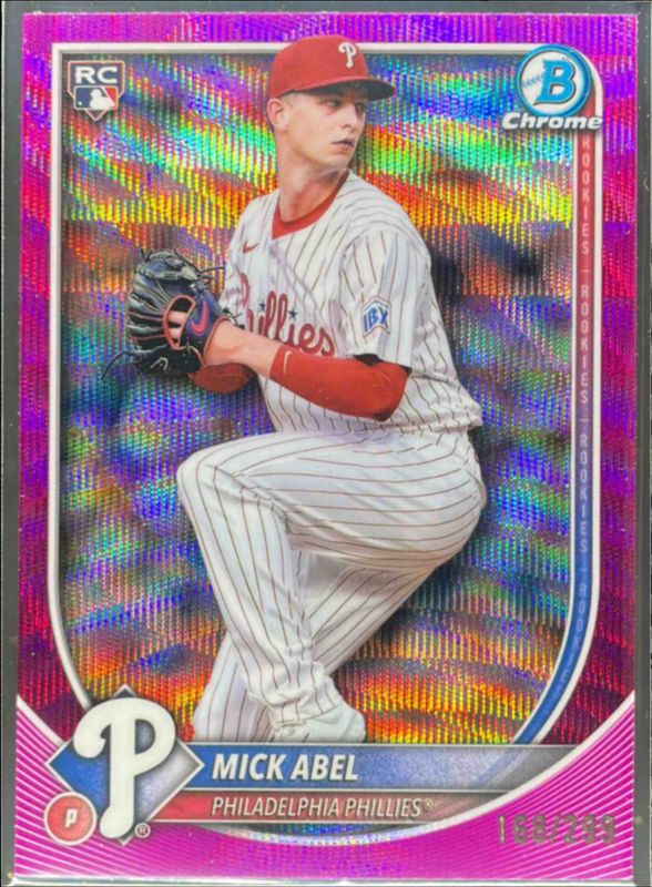 Mick Abel 2025 Bowman Chrome #11 Fuchsia Wave Refractor /299 Rookie RAW