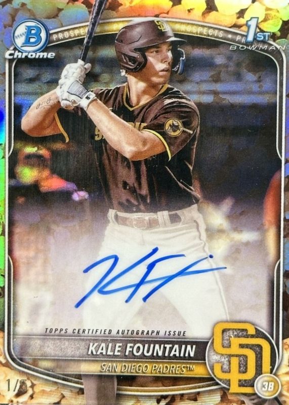 2025 Bowman Chrome #CPA-KFO Prospect Auto - Popcorn Refractor /5 (1st)