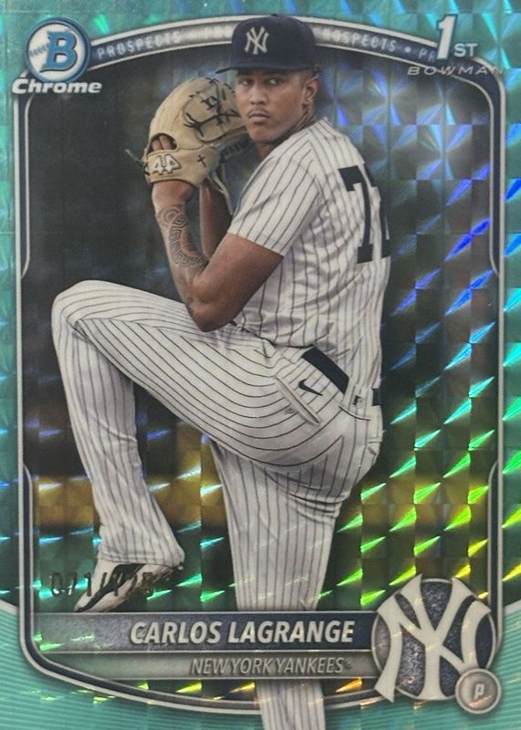 2025 Bowman Chrome #BCP-202 Prospects - Aqua Geometric Refractor /125 (1st)
