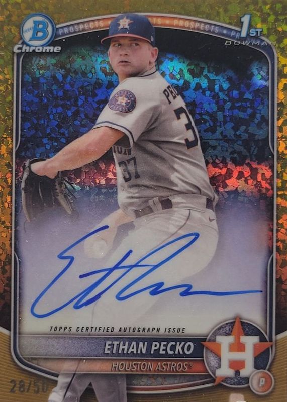 2025 Bowman Chrome #CPA-EPE Prospect Auto - Gold Mini-Diamond Refractor /50 (1st)