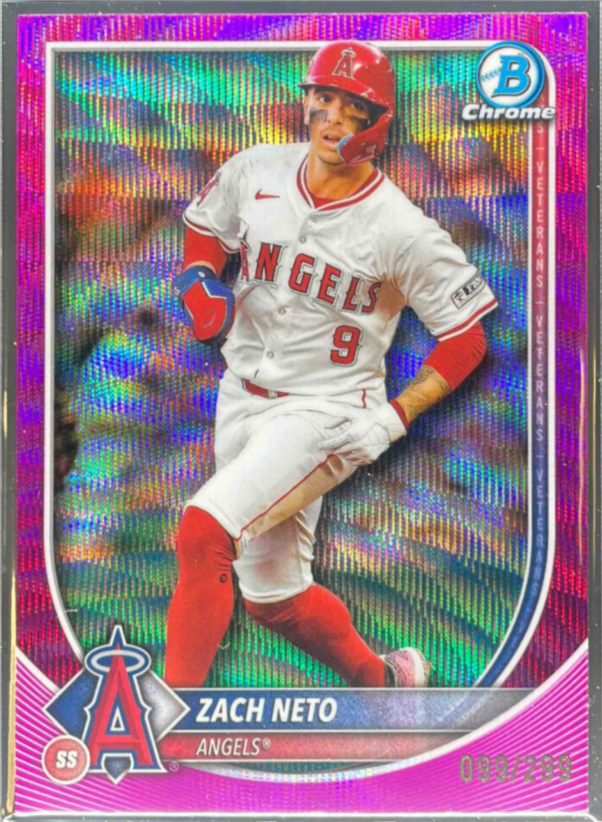 Zach Neto 2025 Bowman Chrome #55 Fuchsia Wave Refractor /299 Price