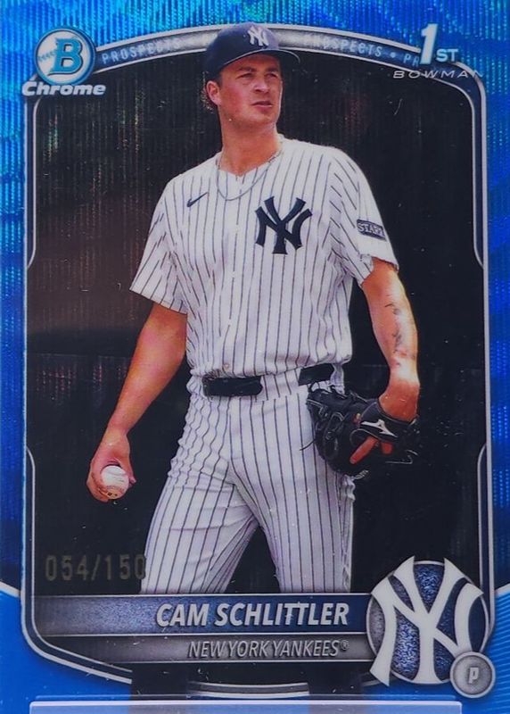 2025 Bowman Chrome #BCP-166 Prospects - Blue Wave Refractor /150 (1st)