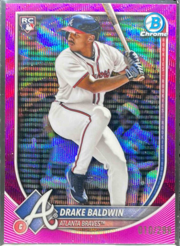 Drake Baldwin 2025 Bowman Chrome #75 Fuchsia Wave Refractor /299 Rookie RAW