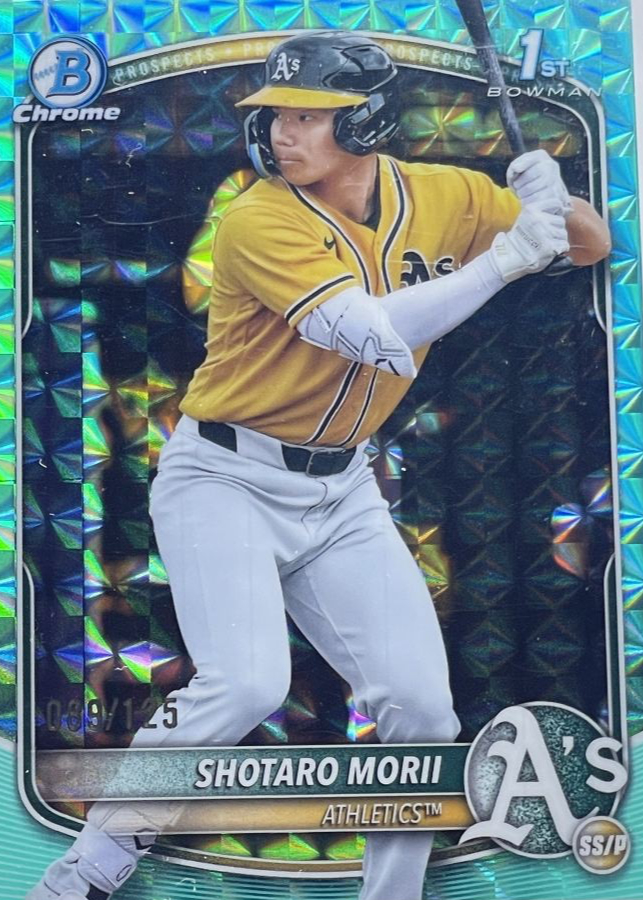 Shotaro Morii 2025 Bowman Chrome #BCP-170 Prospects - Aqua