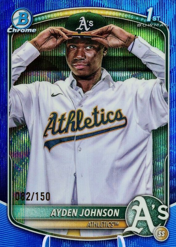 2025 Bowman Chrome #BCP-197 Prospects - Blue Wave Refractor /150 (1st)