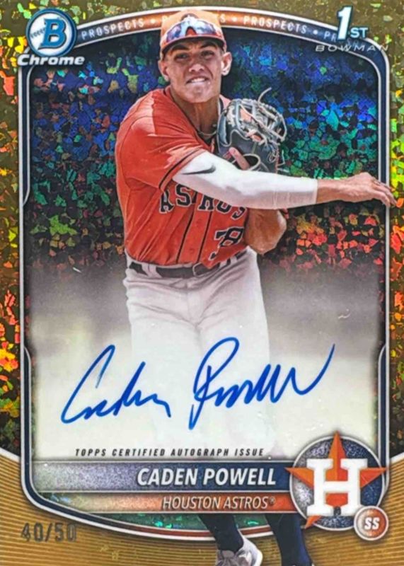 2025 Bowman Chrome #CPA-CPO Prospect Auto - Gold Mini-Diamond Refractor /50 (1st)