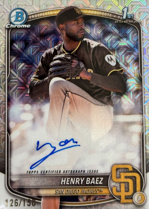 2025 Bowman Chrome #CPA-HBA Prospect Auto - HTA Choice Refractor /150 (1st)