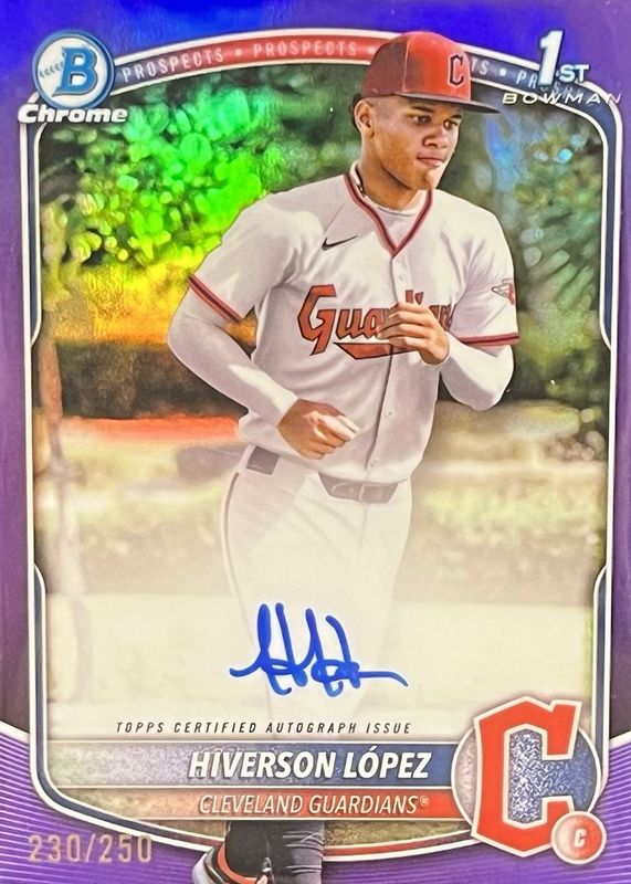 2025 Bowman Chrome #CPA-HL Prospect Auto - Purple Refractor /250 (1st)