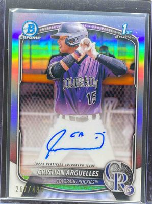 2025 Bowman Chrome #CPA-CAR Prospect Auto - Refractor /499 (1st)