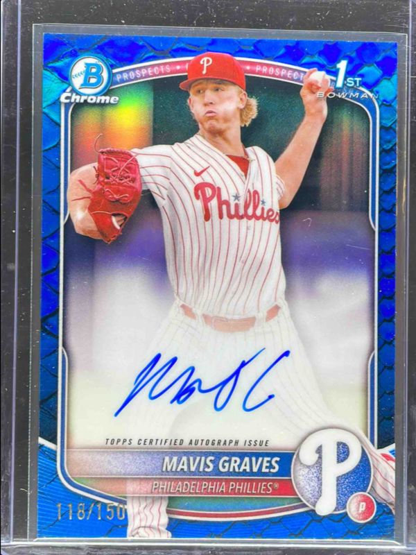 2025 Bowman Chrome #CPA-MG Prospect Auto - Reptilian Blue Refractor /150 (1st)