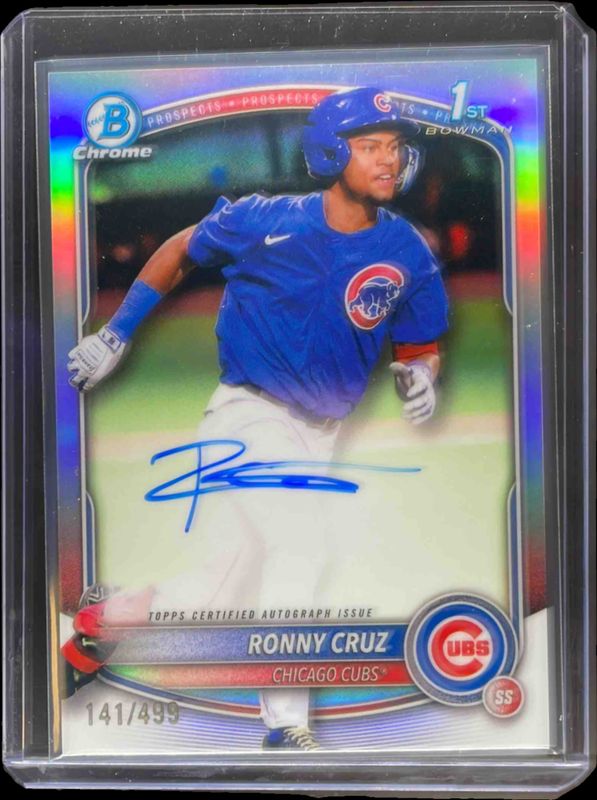 Ronny Cruz 2025 Bowman Chrome #CPA-RCR Prospect Auto - Refractor /499 (1st) RAW