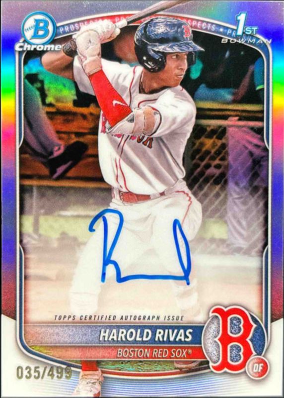 Harold Rivas 2025 Bowman Chrome #CPA-HR Prospect Auto - Refractor /499 (1st) RAW