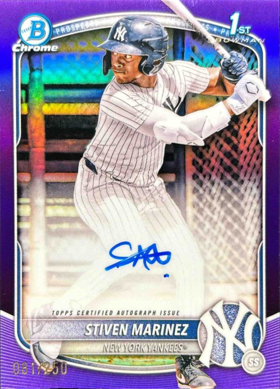 2025 Bowman Chrome #CPA-SMA Prospect Auto - Purple Refractor /250 (1st)