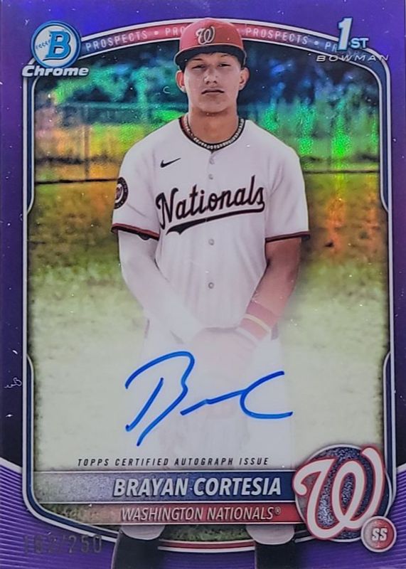 2025 Bowman Chrome #CPA-BC Prospect Auto - Purple Refractor /250 (1st)