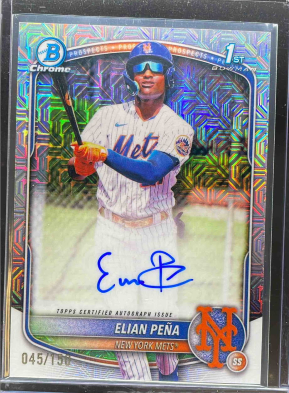 Elian Pena 2025 Bowman Chrome #CPA-EP Prospect Auto - HTA Choice 