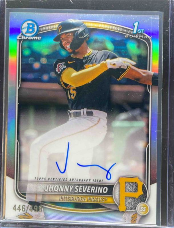 Jhonny Severino 2025 Bowman Chrome #CPA-JS Prospect Auto - Refractor /499 (1st) RAW