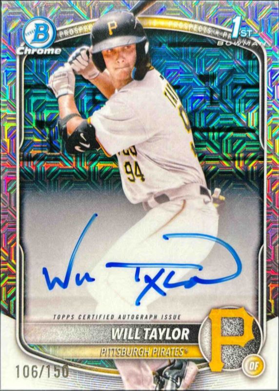 2025 Bowman Chrome #CPA-WT Prospect Auto - HTA Choice Refractor /150 (1st)