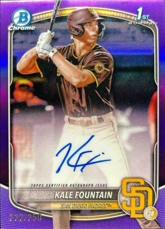 2025 Bowman Chrome #CPA-KFO Prospect Auto - Purple Refractor /250 (1st)