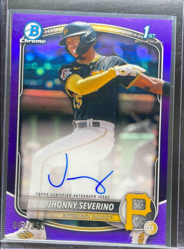 Jhonny Severino 2025 Bowman Chrome #CPA-JS Prospect Auto - Purple Refractor /250 (1st) RAW